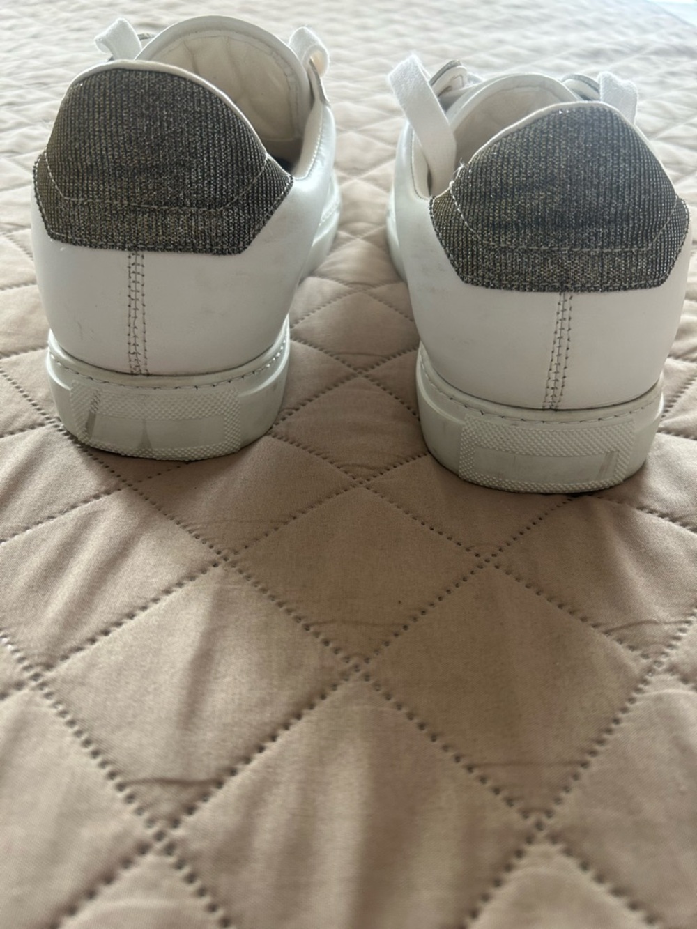 Zadig & Voltaire White Sneakers with Gold Eyelets - Picture 7 of 8